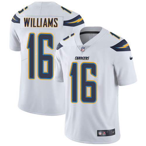 Nike Chargers #16 Tyrell Williams White Men's Stitched NFL Vapor Untouchable Limited Jersey - Click Image to Close